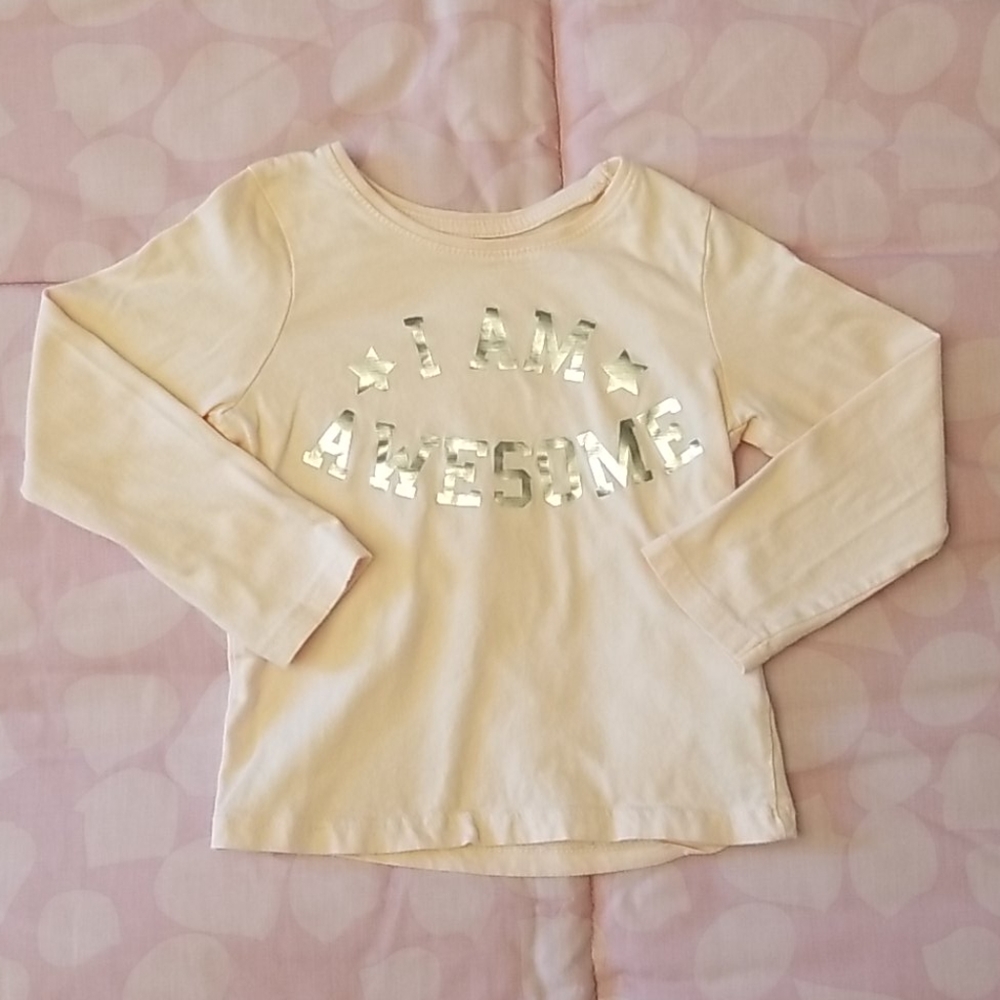 Primark "I Am Awesome" Pink Long Sleeve Top